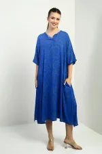 Robe oversize à motif châle pour femme avec poches