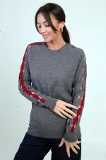 Chemisier rayé à manches longues pour femme