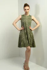 Kadın Etnik Desen Kordeneli Kısa Elbise