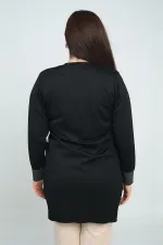 Gilet long grande taille à rayures horizontales sur une seule face pour femme