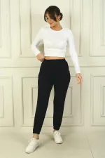 Kadın Beli Ve Paçası Lastikli Cepli Oysho Pantolon