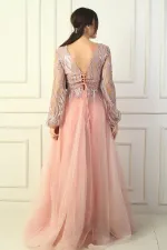 Robe de soirée longue à paillettes pour femme, avec lacets dans le dos et doublure scintillante