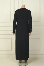 Robe longue en crêpe grande taille à volants brodés de fleurs et de pierres pour femme