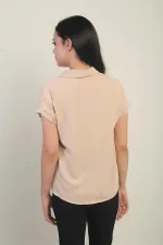 Polo Neck Double Sleeve Ayrobin Blouse