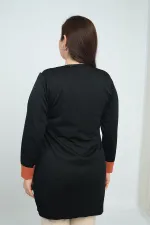 Gilet long grande taille à rayures horizontales sur une seule face pour femme