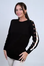 Chemisier rayé à manches longues pour femme