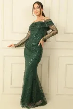 Beaded Strapless Lined Dress