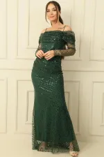 Beaded Strapless Lined Dress