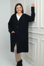 Gilet en maille lycra grande taille pour femme avec poches