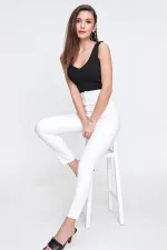 High Waist Slim Fit Lycra Pants