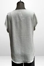 Kadın V Yaka Ayrobin Bluz