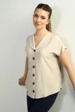 Women's Shawl Collar Oversize Shirt