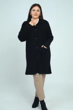 Gilet matelassé en maille grande taille avec poches tressées pour femme