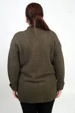 Gilet tunique à poches en maille panier pour femme