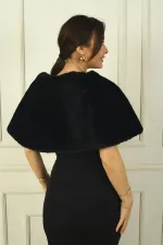 Boléro pour femme avec broche et doublure