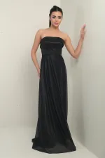 Robe longue en tulle pour femme avec col rembourré et doublure