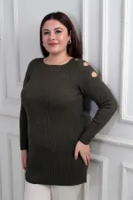 Pull tunique de sport grande taille à épaules dénudées