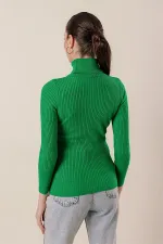 Turtleneck Lycra Acrylic Knit Sweater