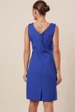 V Yaka Klasik Kısap Elbise