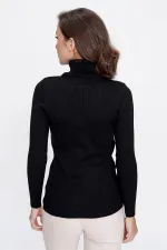 Balıkçı Yaka Likra Akrilik Triko Kazak