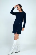 Kadın Çıtçıtlı Kısa Elbise