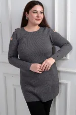 Pull tunique de sport grande taille à épaules dénudées