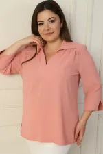 Polo Yaka Çeyrek Kol B.B. Bluz