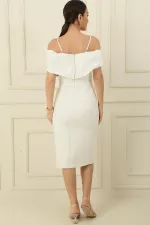 Strappy, Underwired, Embellished Neckline, Stone-Decorated, Lined, Imported Crepe, Full Interfacing Short Dress