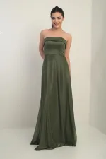 Robe longue en tulle pour femme avec doublure à col éponge et paillettes