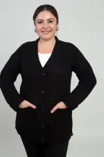 Gilet tunique à poches en maille panier pour femme