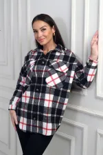 Chemise à carreaux pour femme avec poches