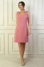 V-Neck Classic Crop Dress