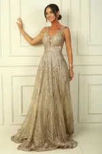 Glittery Ghost Tulle Princess Gown