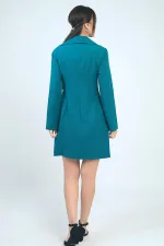 Women's Short Dress with Zipper Detail