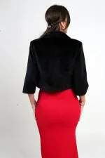 Boléro doublé à col Peter Pan pour femme