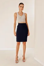 Kadın İthal Krep Küp Etek