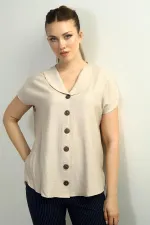 Women's Shawl Collar Oversize Shirt
