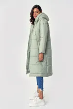 Hooded, Lined Long Oversized Puffer Coat
