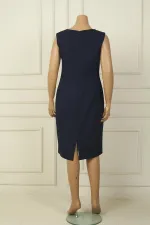 Thick-Strapped Lined Crepe Short Dress