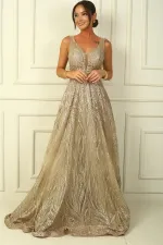 Glittery Ghost Tulle Princess Gown