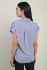 Kadın Polo Yaka Apoletli Gömlek