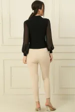 High Waist Slim Fit Lycra Pants