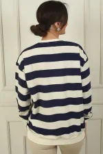 Women's Horizontal Striped Comfortable Sweatshirt