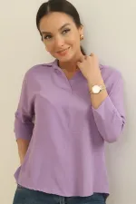 Polo Yaka Truvakar Kol Ayrobin Bluz