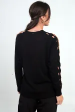 Chemisier rayé à manches longues pour femme