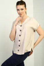 Women's Shawl Collar Oversize Shirt