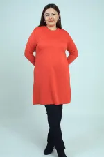 Tunique grande taille pour femme, ornée d'une tresse sur le devant, en fil froid.