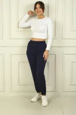 Kadın Beli Ve Paçası Lastikli Cepli Oysho Pantolon