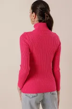 Turtleneck Lycra Acrylic Knit Sweater