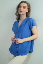 Chemise oversize à col châle pour femme